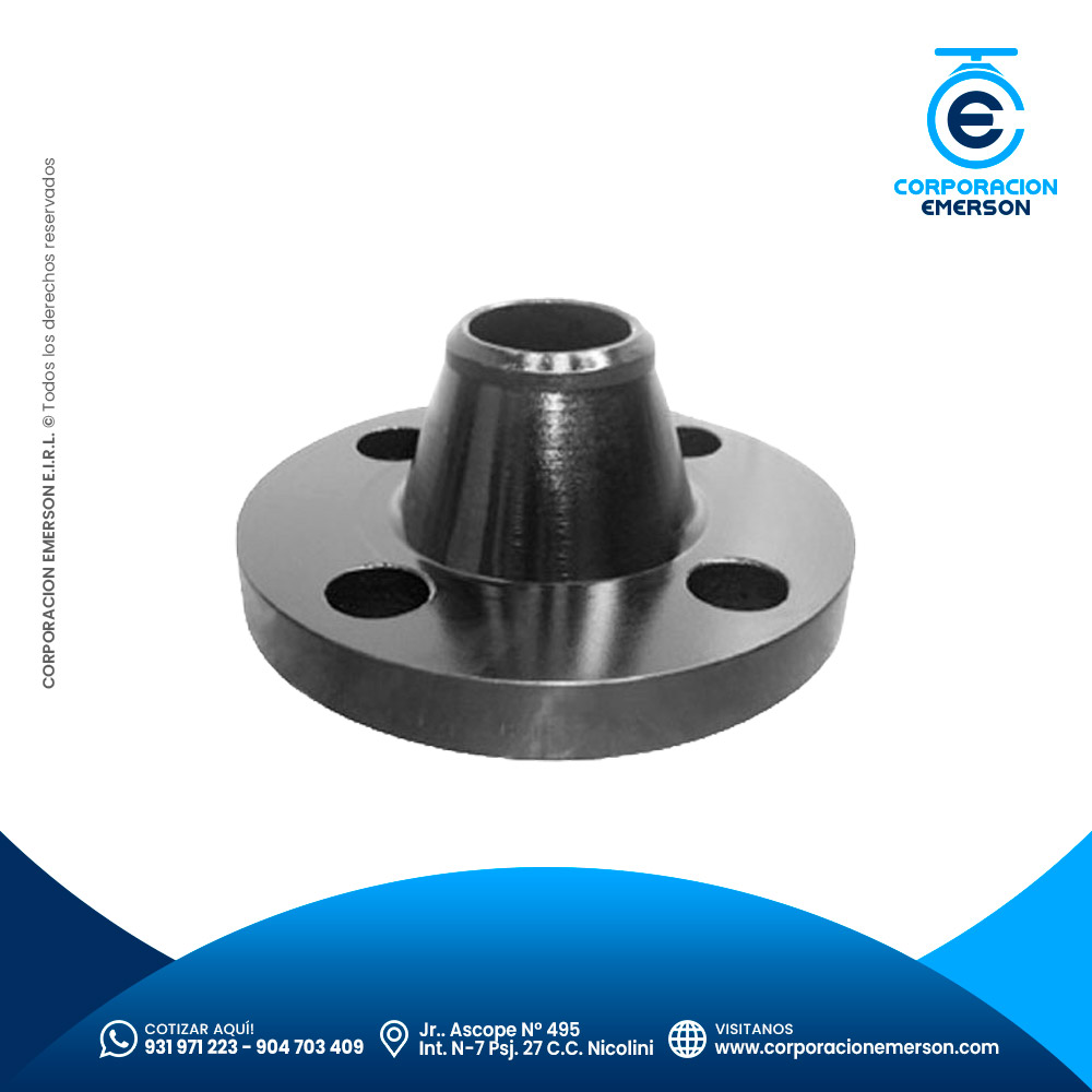 Brida con cuello soldable de acero ASTM
