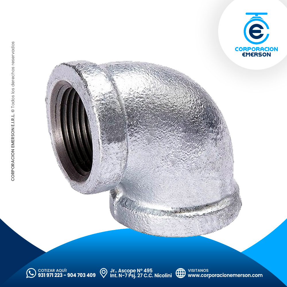 Codo 90° galvanizado
