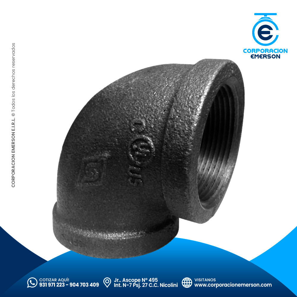 Codo 90° Fierro Negro Roscado