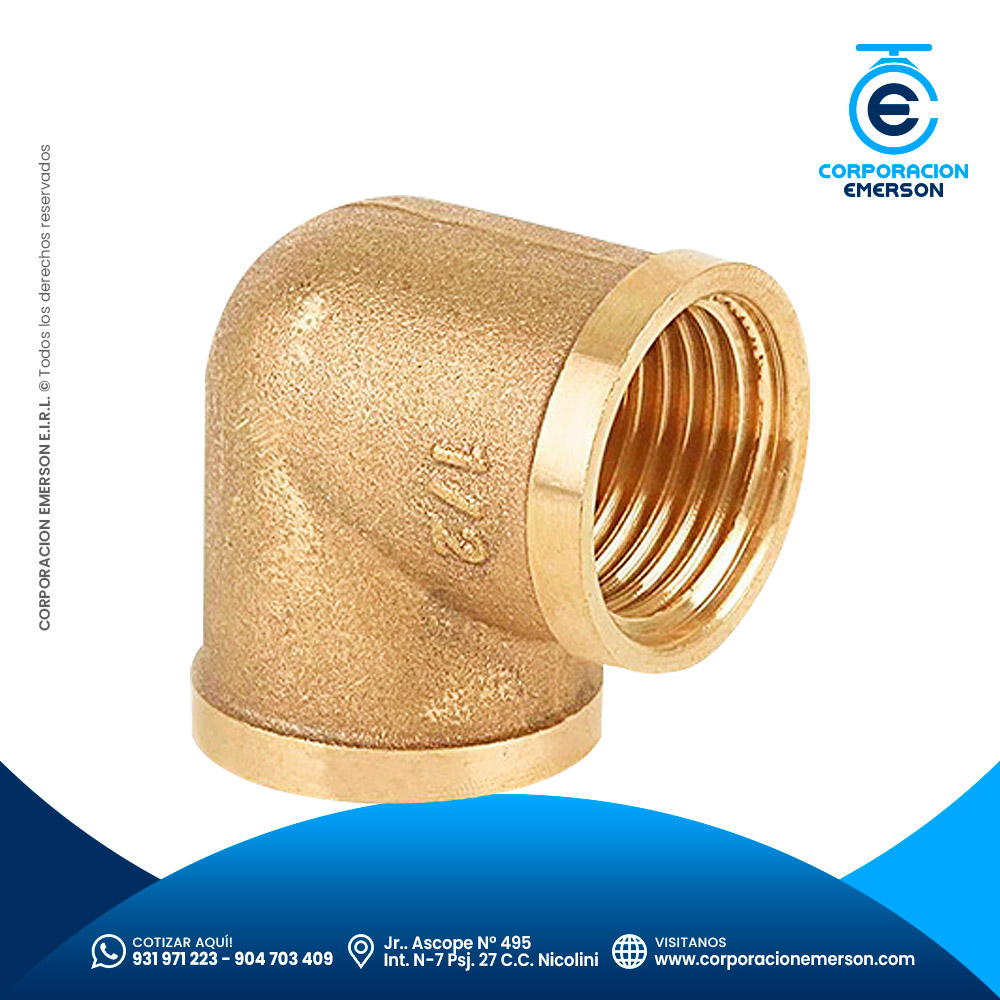 Codo de bronce liviano