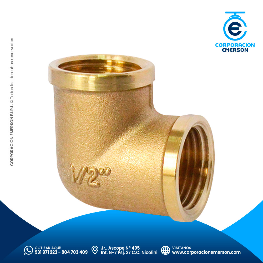 Codo de bronce pesado