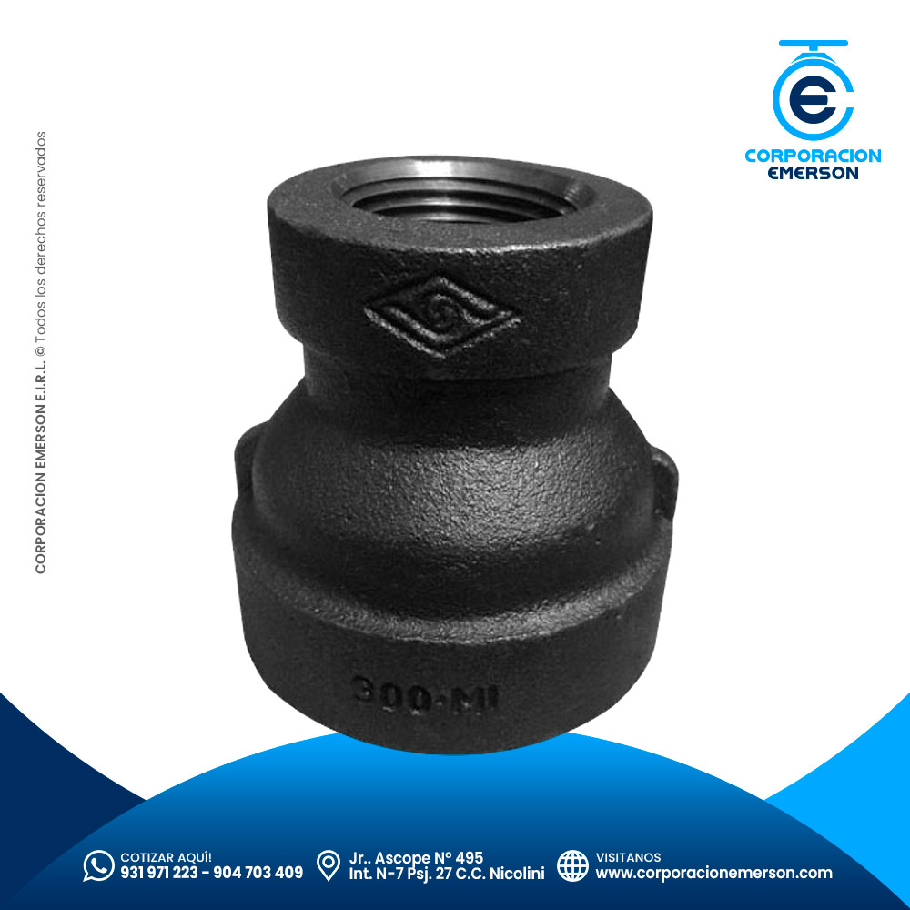 Reducción Campana Fierro Negro Roscado