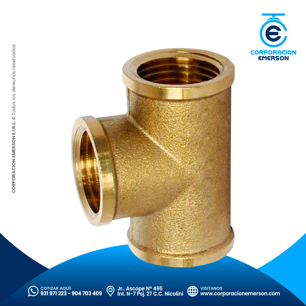 Tee de bronce pesado